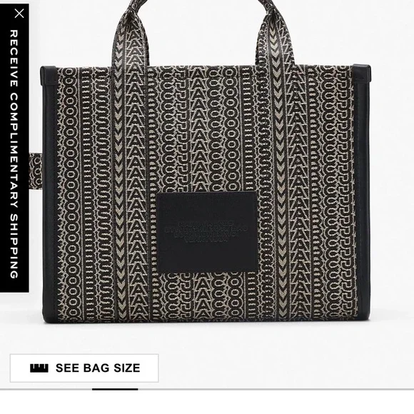MONOGRAM JACQUARD MEDIUM TOTE BAG!!! Gently used no damage !